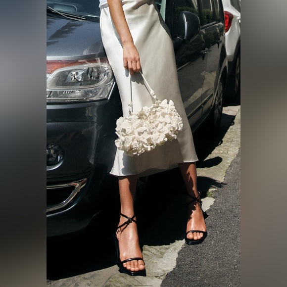 NWT ZARA CONTRASTING SATIN EFFECT DRESS SIZE M - Picture 7 of 13